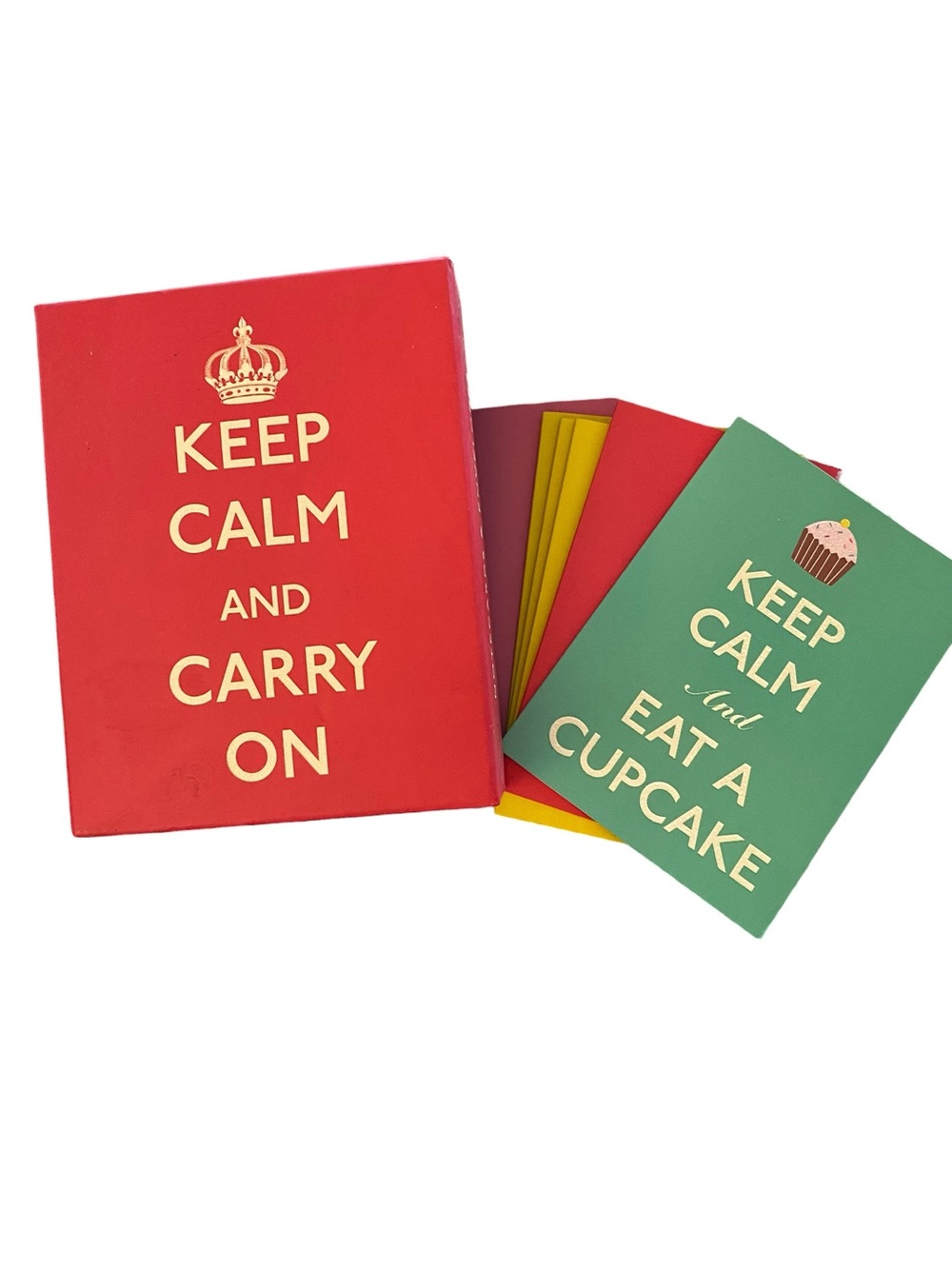 Vintage y2k Keep Calm & carry on note cards   Stationary set Ephemera Art